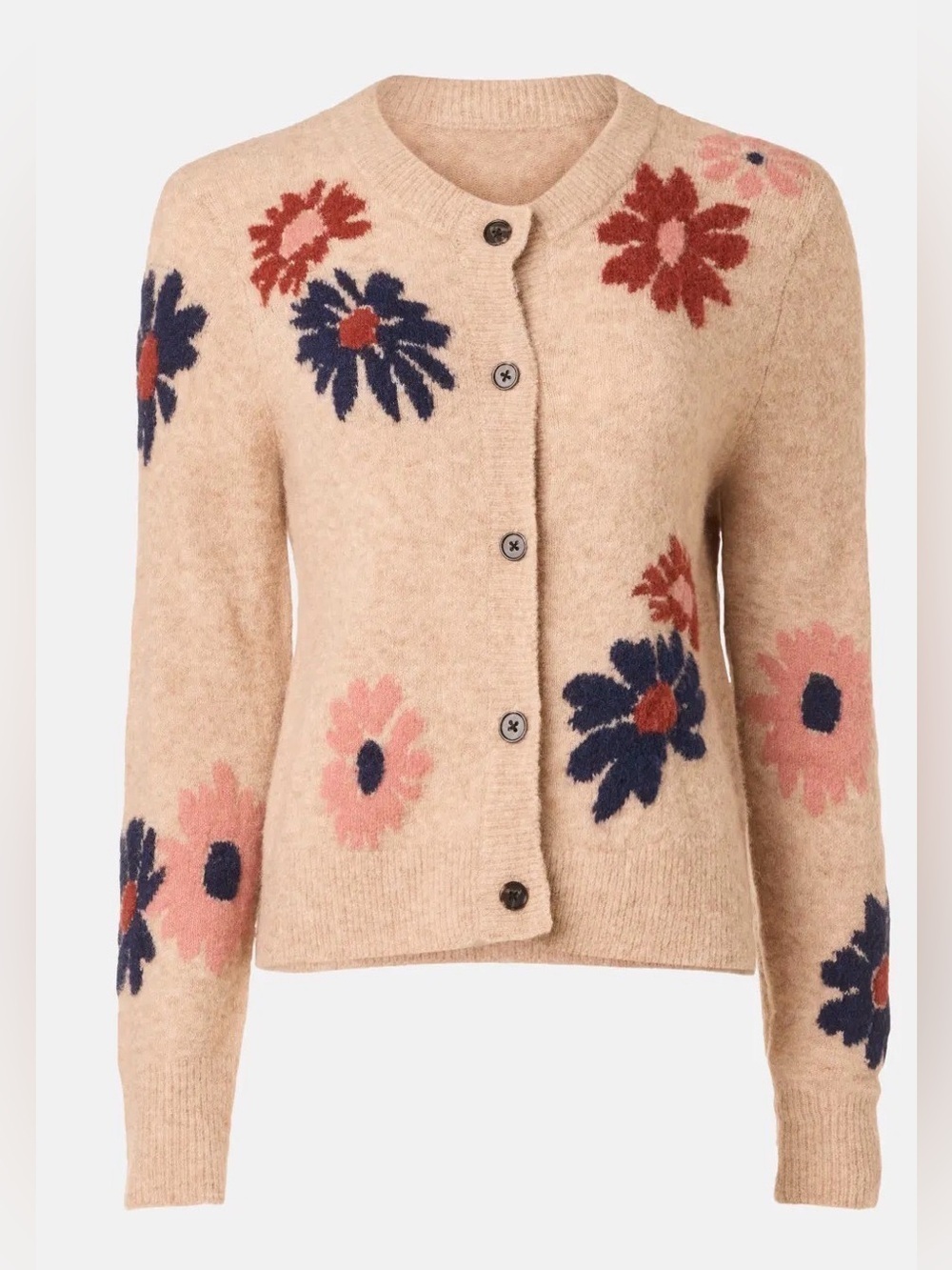 Rails Millie Cardigan Beige Floral Button-Front Women's Cardigan Sweater Sz XS. - Picture 3 of 15